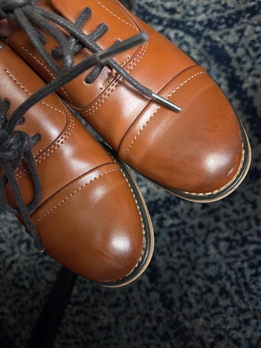 Boy's Faux Leather Oxford Shoes